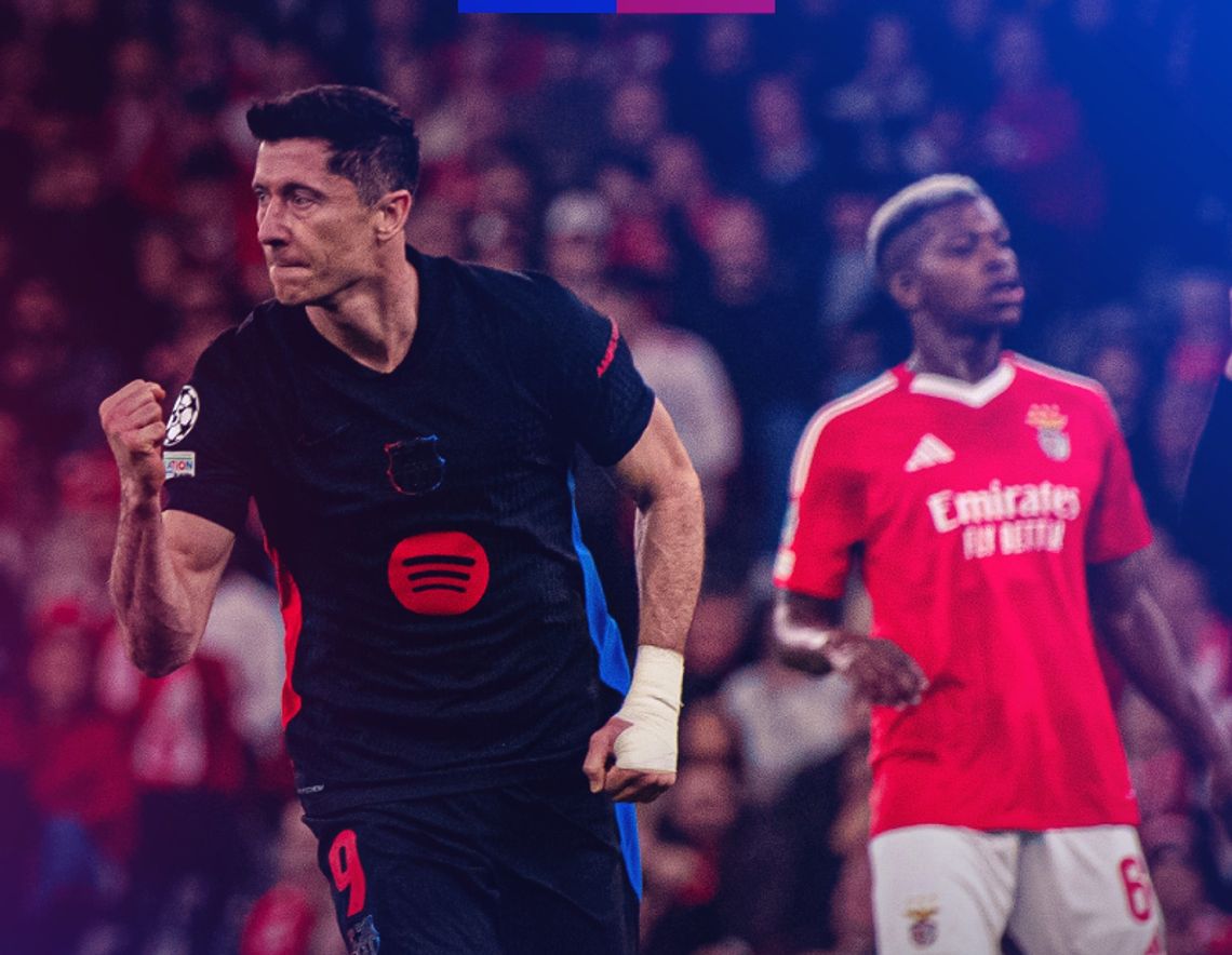 Piłkarska LM - dwa gole Lewandowskiego w wygranym meczu Barcelony