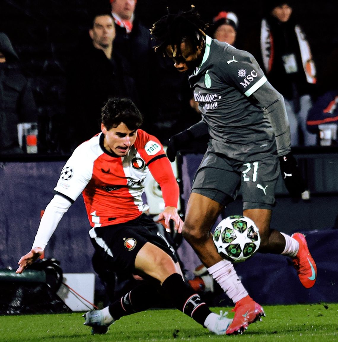 Piłkarska LM - Feyenoord Modera pokonał Milan, porażka Monaco Majeckiego