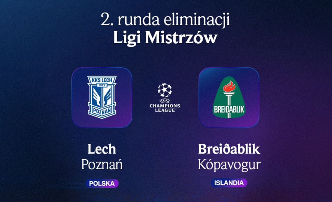 Piłkarska LM - islandzki Breidablik rywalem Lecha Poznań w drugiej rundzie eliminacji
