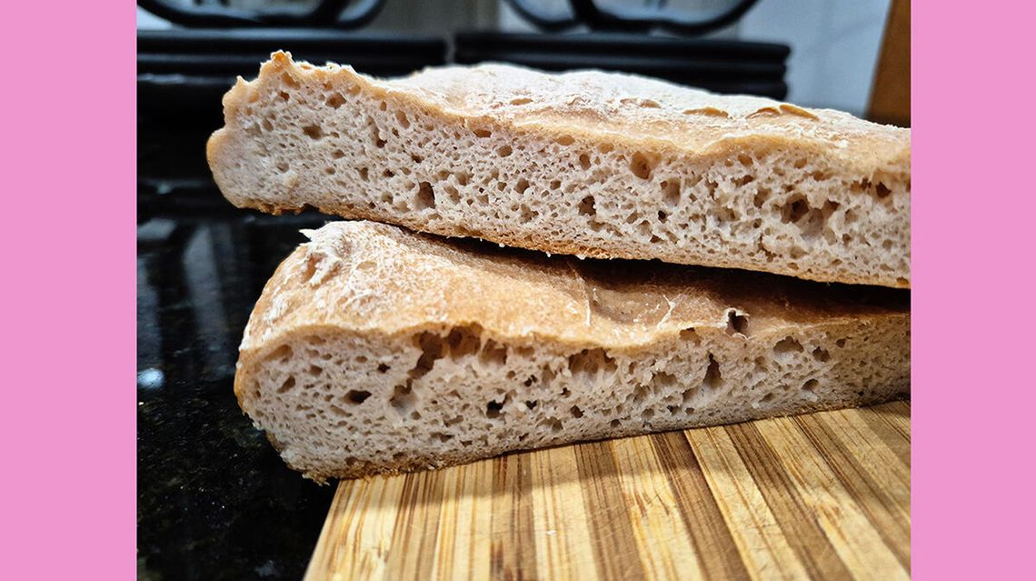 Płaski chleb na zakwasie