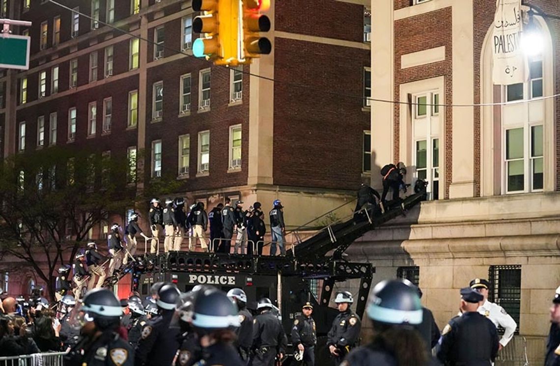 Policja zatrzymała uczestników demonstracji propalestyńskiej na Uniwersytecie Columbia