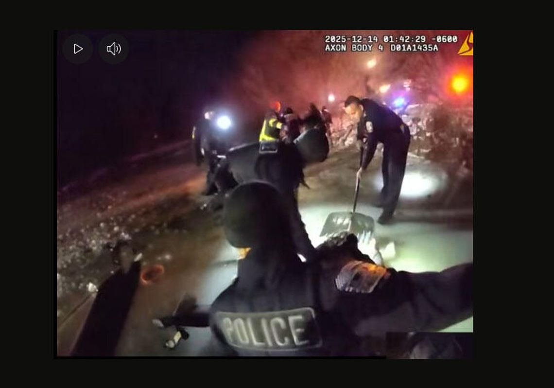 Policjanci Stachura i Lomibao uratowali ludzi z auta, które wpadło do stawu w Glendale Heights (WIDEO)