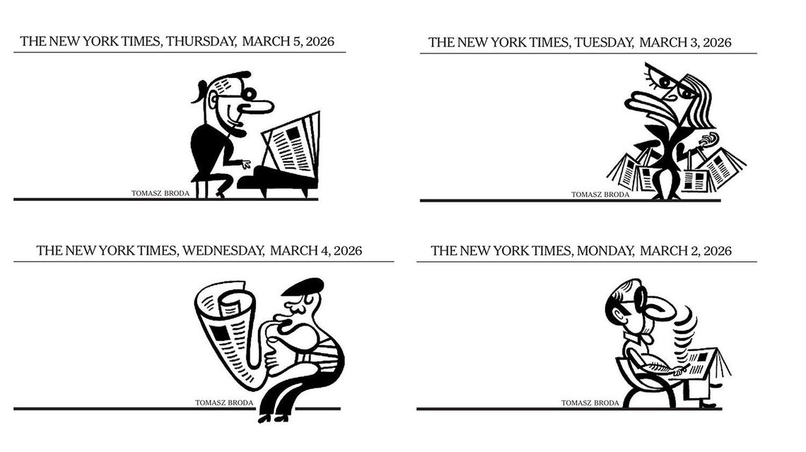 Polski rysownik Tomasz Broda ilustratorem w papierowym wydaniu „New York Timesa”