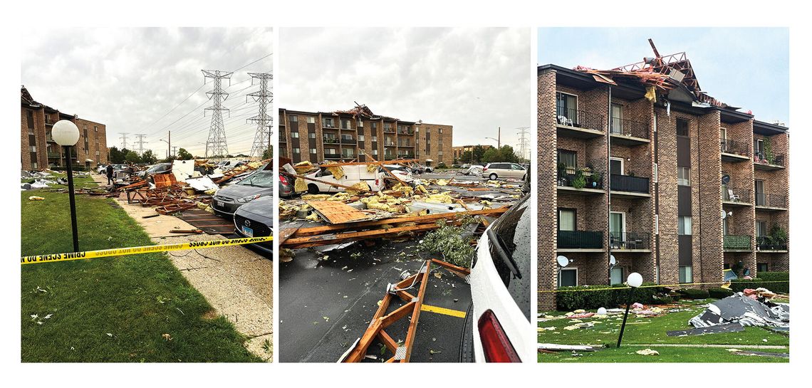 Polskie rodziny wśród poszkodowanych po zerwanym dachu na osiedlu w Mt. Prospect