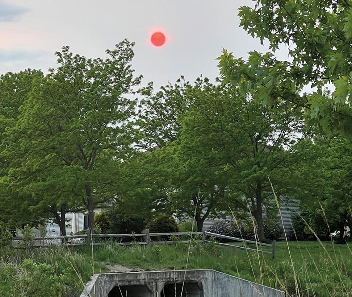 Pomarańczowe słońce nad Chicago to efekt płonących lasów w Kanadzie