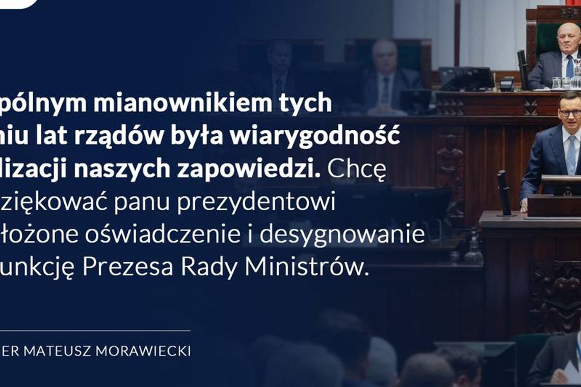 Premier Morawiecki składając dymisję: Rząd PiS chronił Polaków