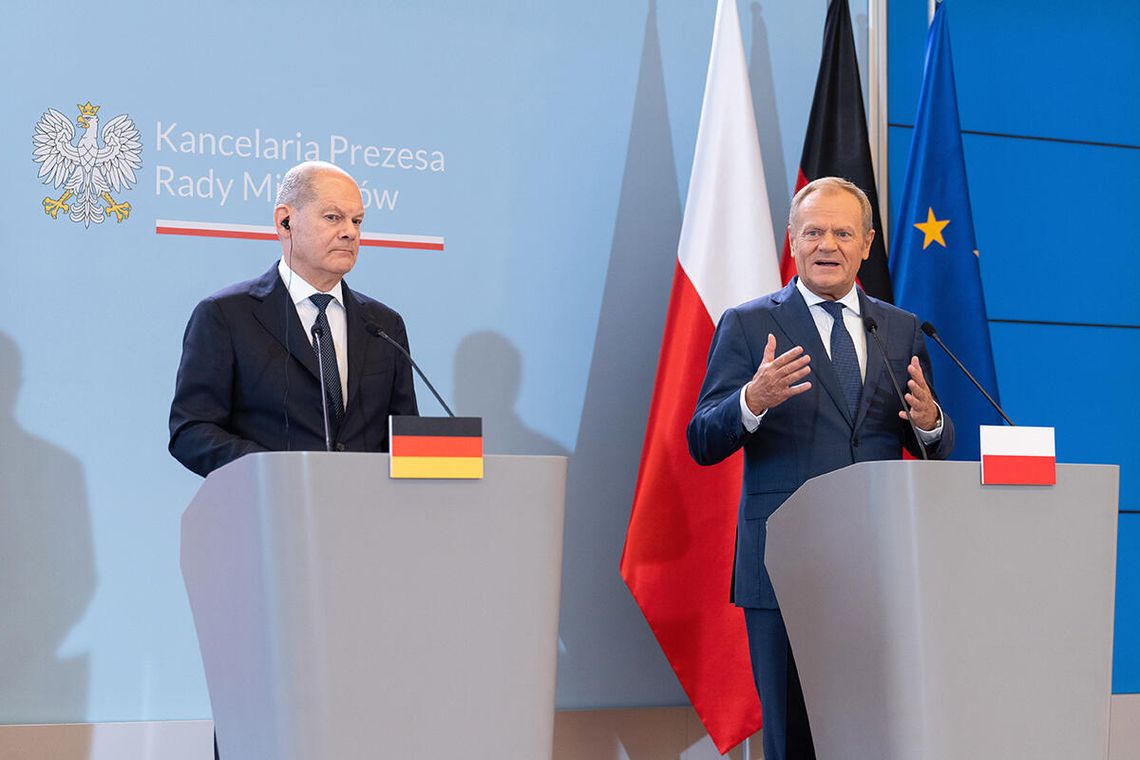 Premier Tusk żegna kanclerza Niemiec Scholza, ale czeka na jego następcę - Friedricha Merza
