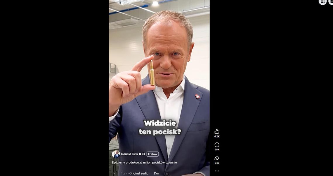 Premier: w MESKO będzie produkowane milion pocisków dziennie