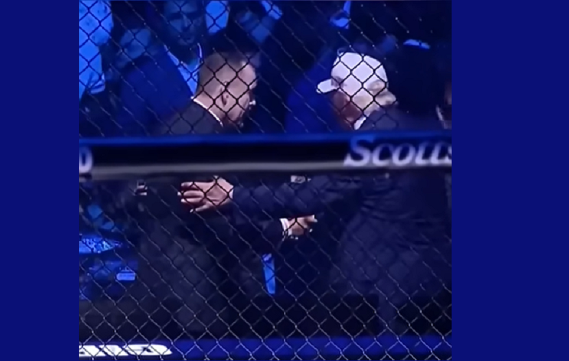 Prezydenci Nawrocki i Trump rozmawiali podczas gali UFC Prezydenci Nawrocki i Trump rozmawiali podczas gali UFC