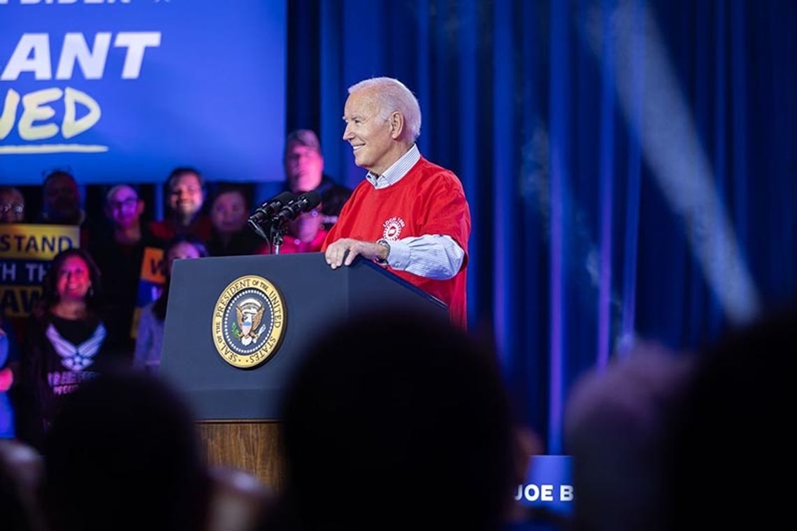 Prezydent Biden przemawiał do związkowców UAW w Belvidere