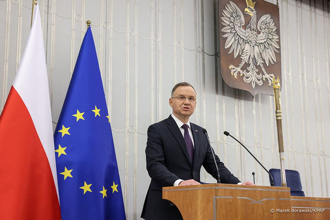 Prezydent do senatorów: Bierzecie na swoje barki współodpowiedzialność za stan naszego państwa