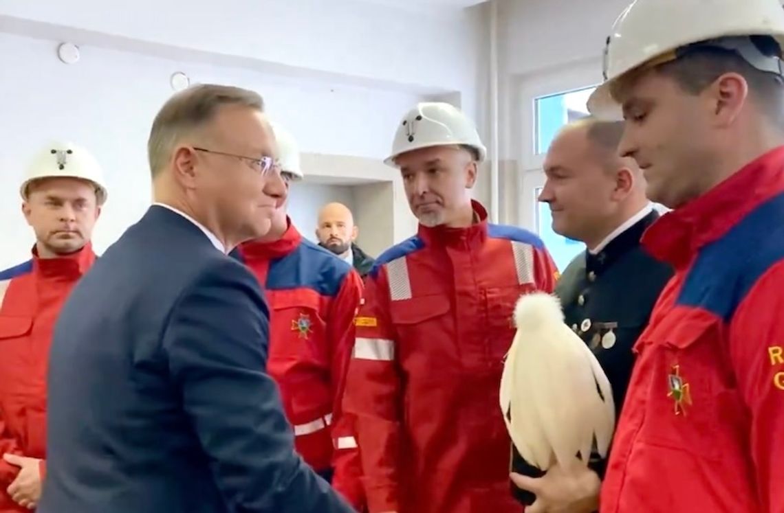 Prezydent Duda: Dziękuję górnikom za całoroczny wysiłek (WIDEO)