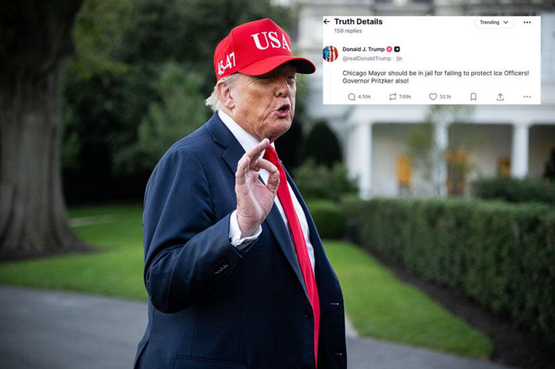 Prezydent Trump: gubernator Illinois i burmistrz Chicago powinni być w więzieniu