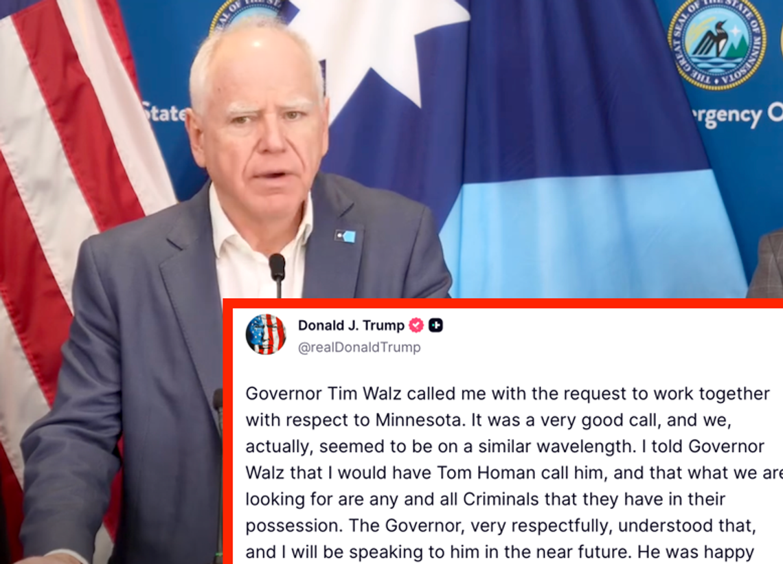 Prezydent Trump: miałem dobrą rozmowę z Walzem, nadajemy na podobnych falach ws. Minnesoty