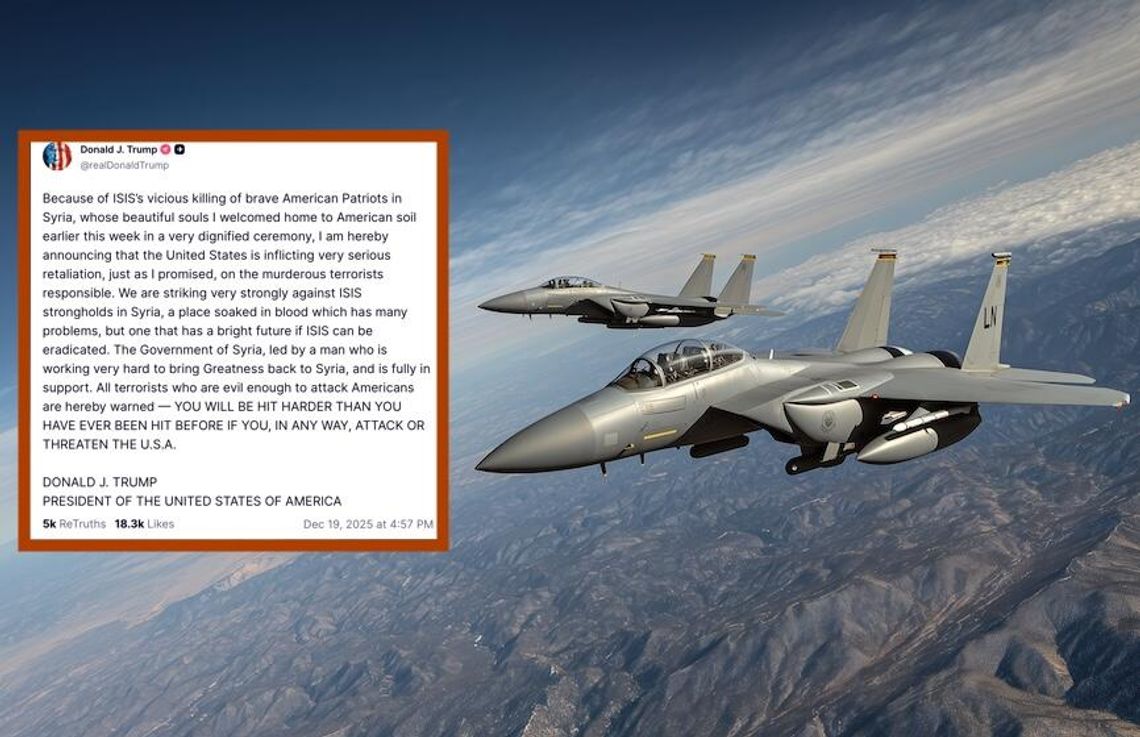 Prezydent Trump: prowadzimy silne uderzenia przeciwko Państwu Islamskiemu w Syrii