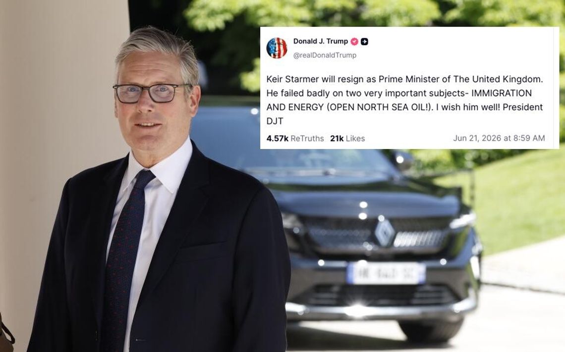 Prezydent Trump: Starmer poda się do dymisji, poniósł porażkę w sprawach imigracji i energetyki Prezydent Trump: Starmer poda się do dymisji, poniósł porażkę w sprawach imigracji i energetyki