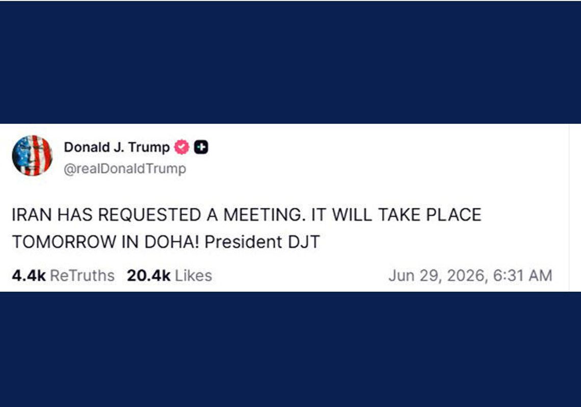 Prezydent Trump zapowiedział rozmowy z Iranem w Katarze we wtorek