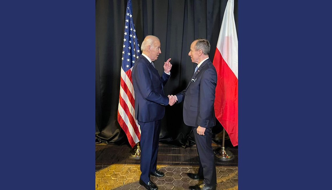 Prezydent USA Joe Biden rozmawiał z marszałkiem Senatu Tomaszem Grodzkim