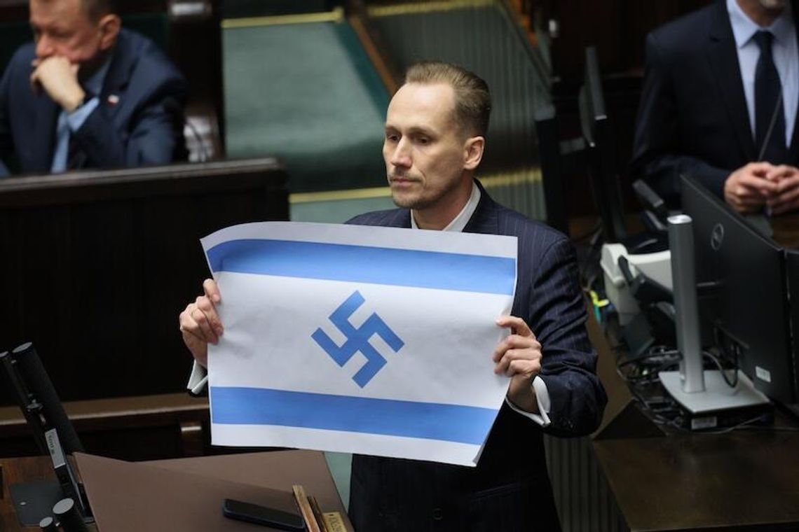 Prokuratura prowadzi czynności sprawdzające ws. posłużenia się przez posła Berkowicza zmodyfikowaną flagą Izraela
