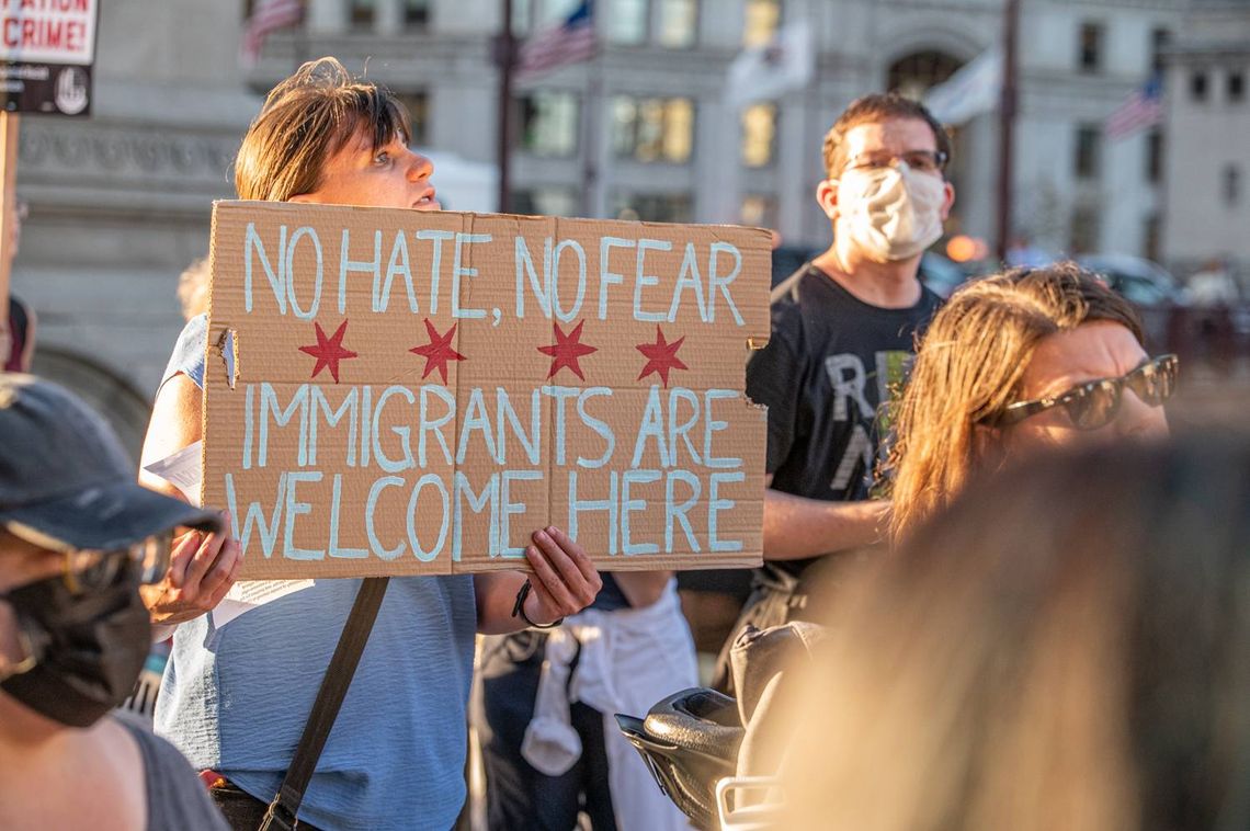 Protest „Bez ICE, bez wojska” w Chicago (ZDJĘCIA)