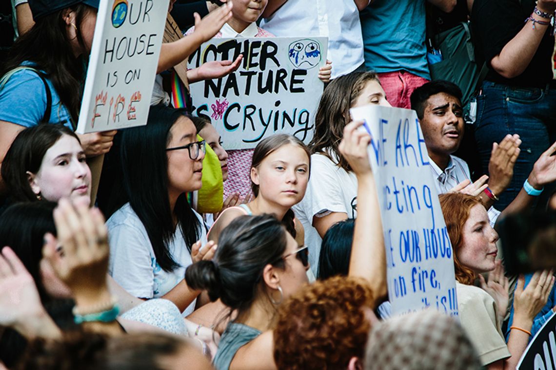 Przy siedzibie ONZ protest klimatyczny z Gretą Thunberg na czele (ZDJĘCIA)