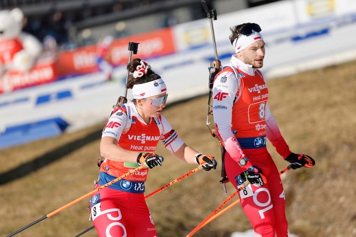 PŚ w biathlonie - piąte miejsce Polaków w supermikście PŚ w biathlonie - piąte miejsce Polaków w supermikście