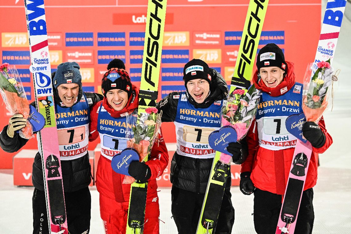 PŚ w skokach - polska drużyna trzecia w Lahti, wygrała Austria