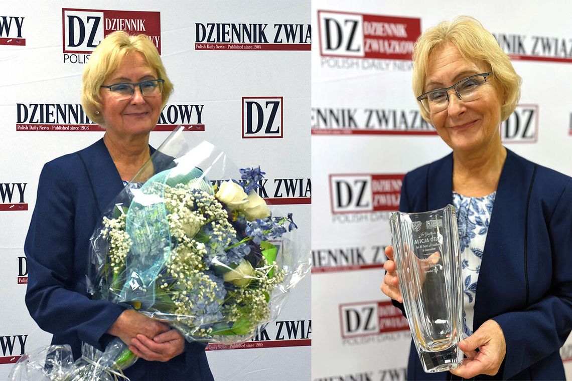 Redaktor naczelna Alicja Otap świętowała 40 lat pracy w „Dzienniku Związkowym”