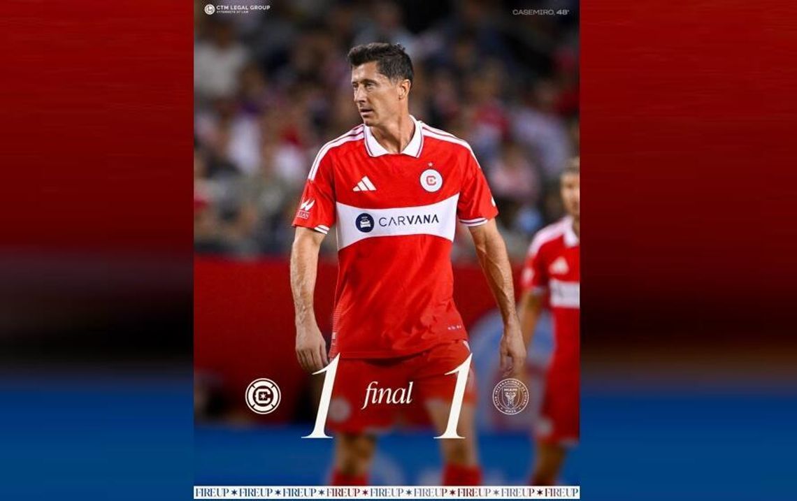 Robert Lewandowski z golem, Chicago Fire remisuje z Inter Miami