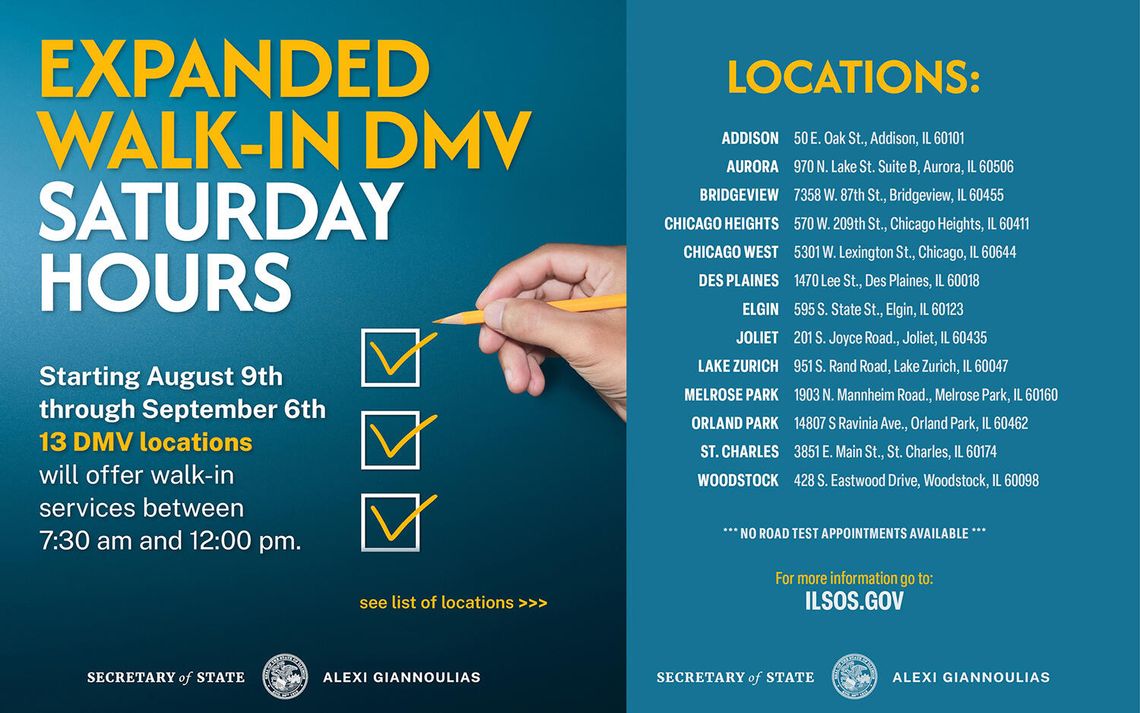 Rozszerzone sobotnie godziny w DMV na przedmieściach – bez umawiania się Rozszerzone sobotnie godziny w DMV na przedmieściach – bez umawiania się