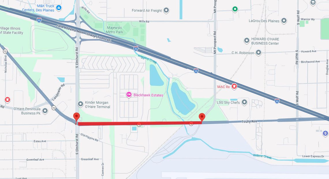 Ruszył projekt przebudowy Touhy Avenue na północno-zachodnich przedmieściach