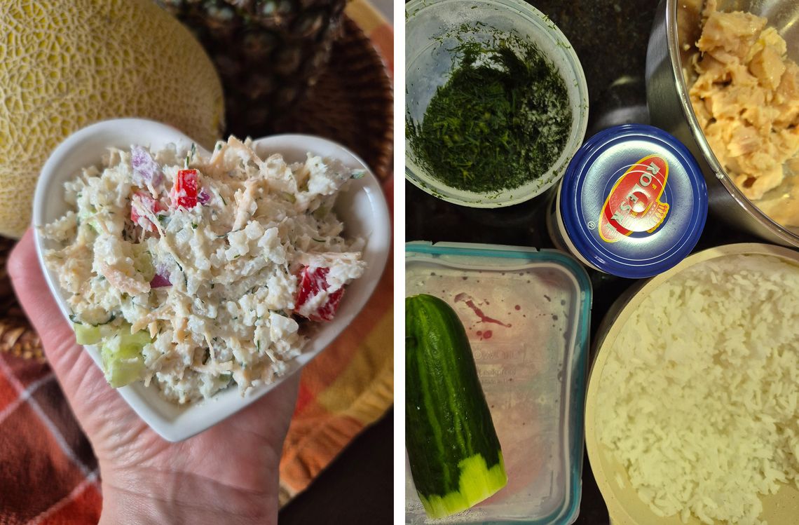 Sałatka z ryżu „z tego, co masz w lodówce”