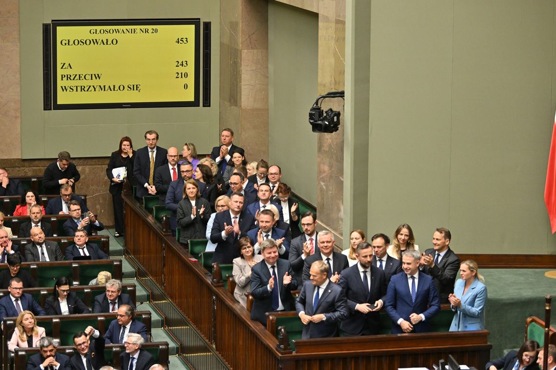 Sejm udzielił wotum zaufania rządowi Donalda Tuska