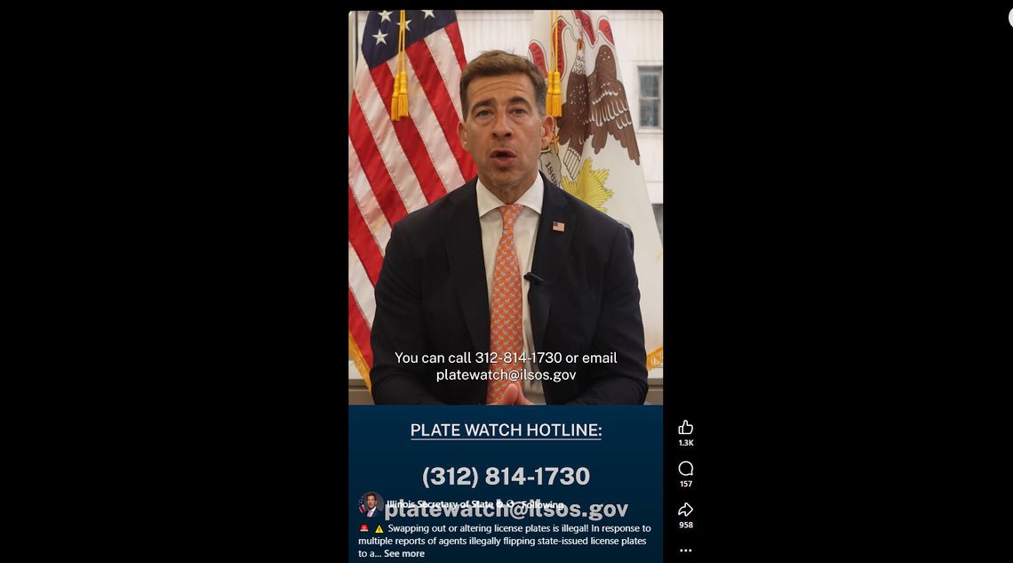 Sekretarz stanu potępia nielegalną wymianę tablic przez agentów ICE (WIDEO)