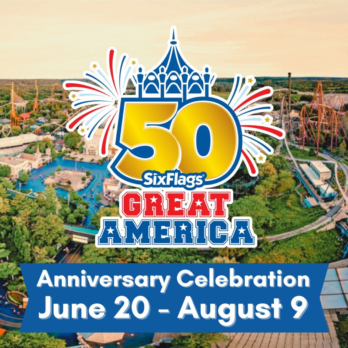 Six Flags Great America w Gurnee w tym roku świętuje 50-lecie Six Flags Great America w Gurnee w tym roku świętuje 50-lecie