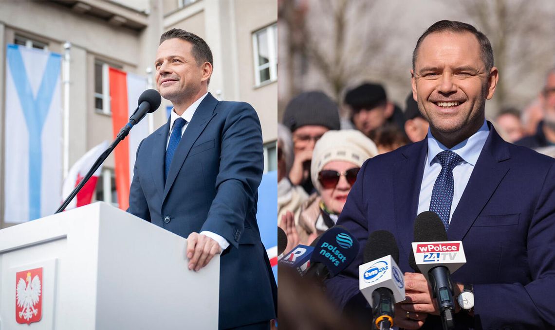 Sondaż dla "Super Expressu": 45,7 proc. chce poprzeć Trzaskowskiego, 43,6 proc. Nawrockiego