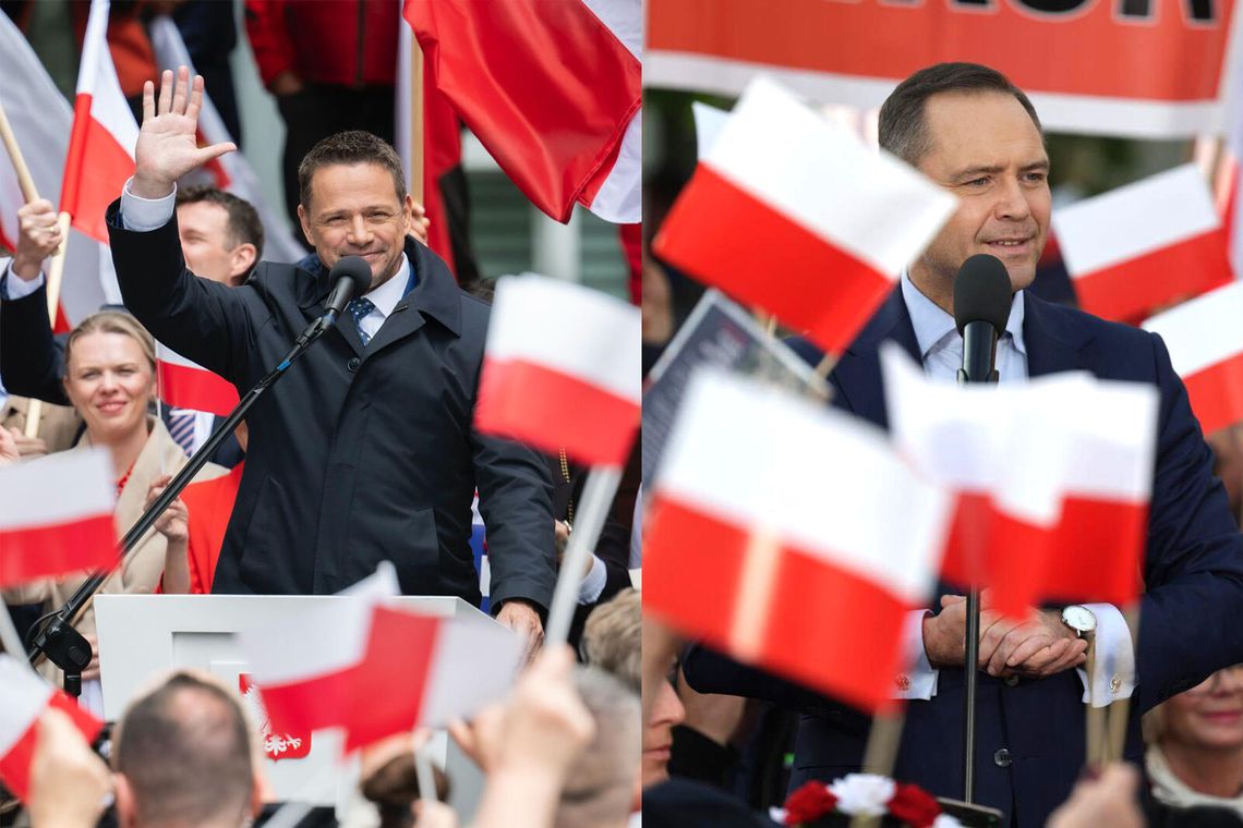 Sondaż Opinia24: Trzaskowski - 47,4 proc., Nawrocki - 46,3 proc.