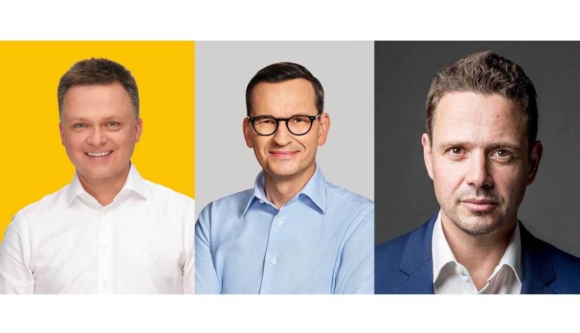 Sondaż prezydencki United Survey: Hołownia 24,8 proc ., Morawiecki 24,3 proc., Trzaskowski 22,2 proc.