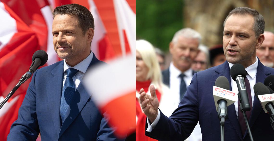 Sondaż: Trzaskowski - 32,2 proc., Nawrocki - 22,7 proc., Mentzen - 13,5 proc., Hołownia - 8,3 proc.