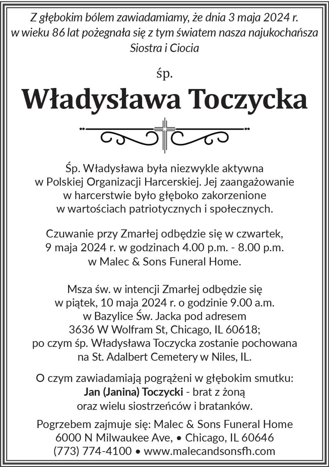 Śp. Władysława Toczycka