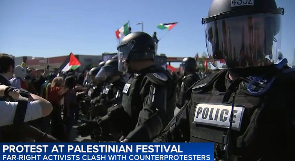 Starcia i aresztowania podczas Palestine Fest w Bridgeview Starcia i aresztowania podczas Palestine Fest w Bridgeview