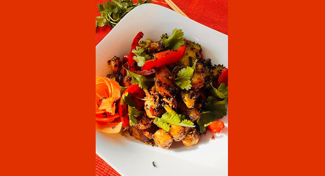Stir fry z kopytkami