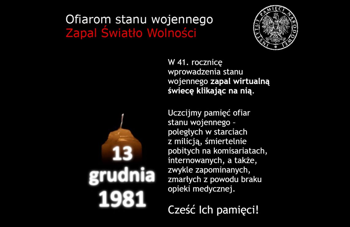 Komunikat Konsulatu Generalnego RP dot. akcji pt. „Zapal Światło Wolności”