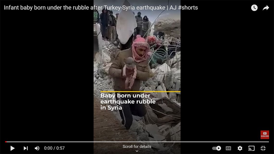 Syria. Urodzone pod gruzami dziecko ocalone; rodzice nie żyją (WIDEO)