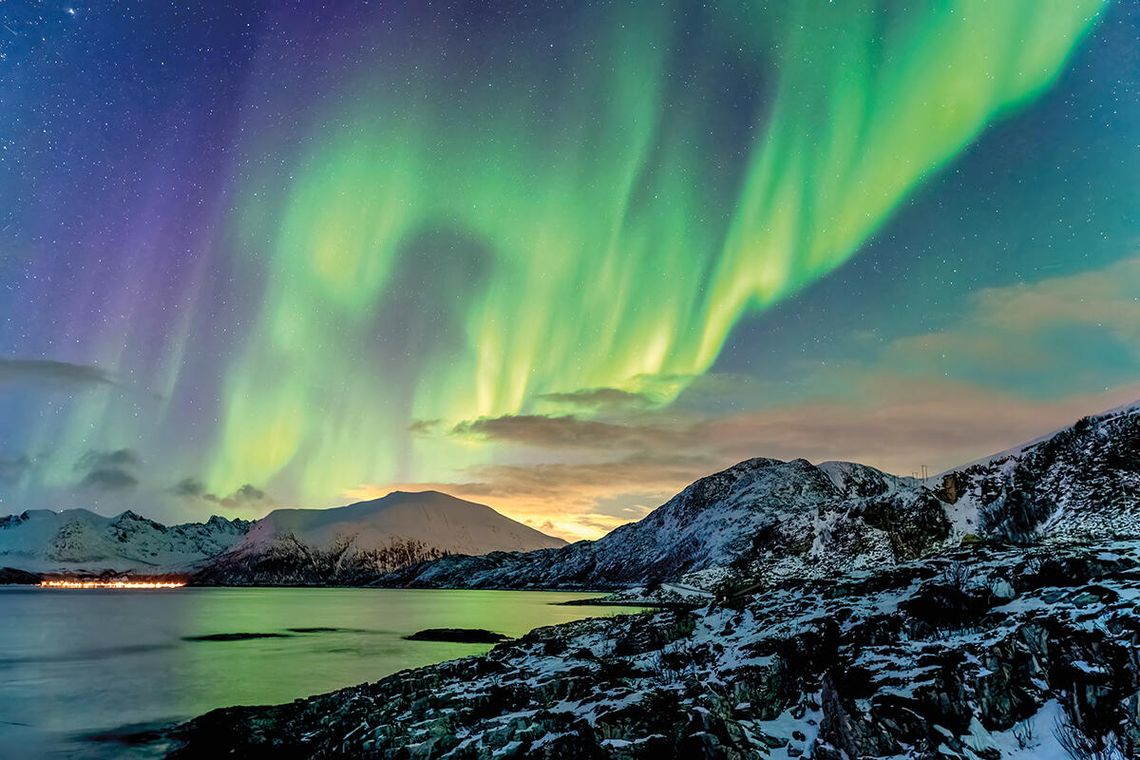 Taniec światła na północnym niebie