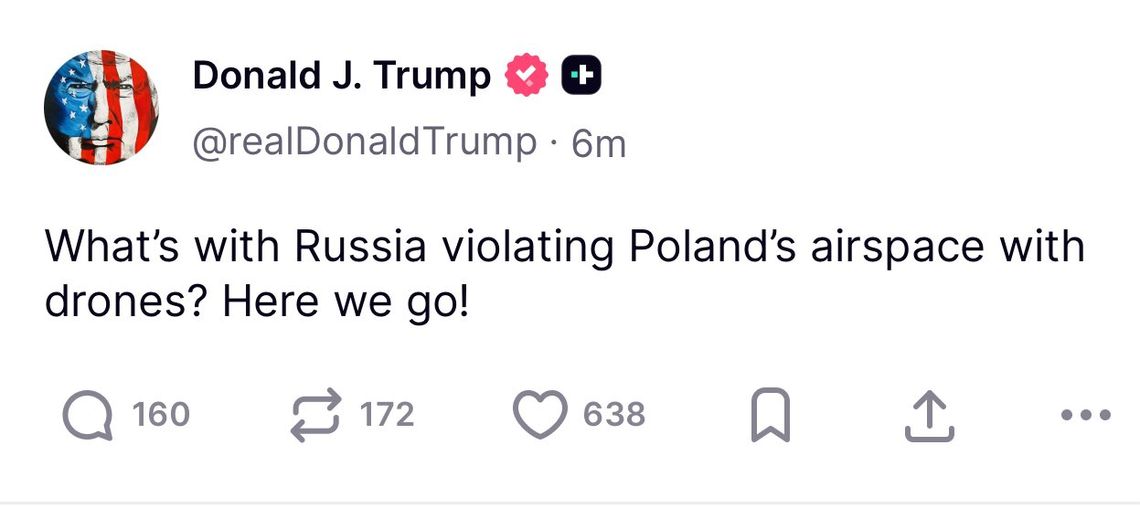 Trump: o co chodzi z naruszaniem przez Rosję przestrzeni powietrznej Polski? Zaczyna się!