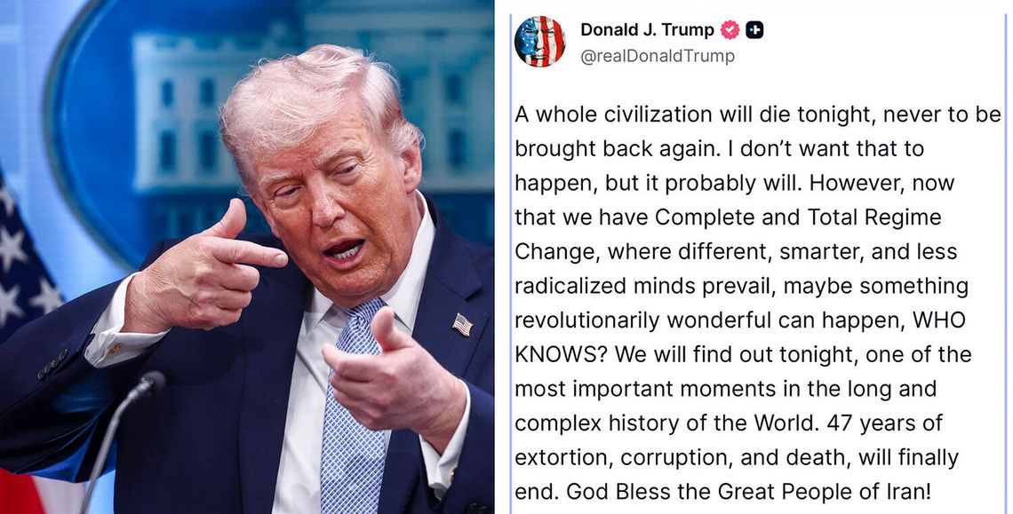 Trump o Iranie: tej nocy zginie cała cywilizacja i nigdy się nie odrodzi