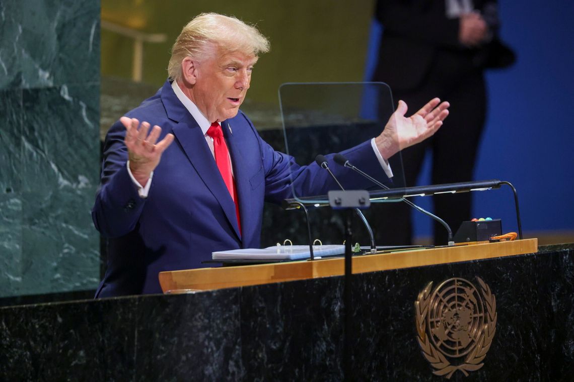 Trump skrytykował ONZ, migrację i „szwindel” ze zmianą klimatu; ponowił apel o pokój w Ukrainie