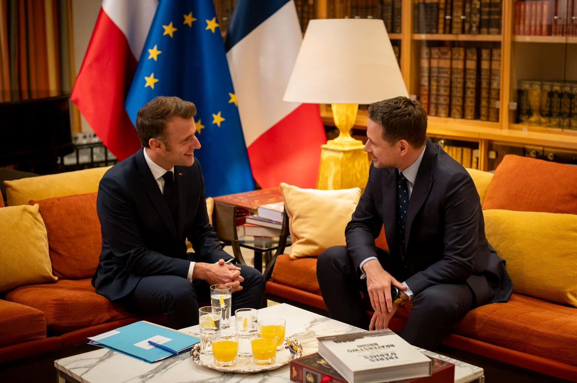Trzaskowski: rozmowa z prezydentem Francji m.in. o przyszłości zjednoczonej Europy