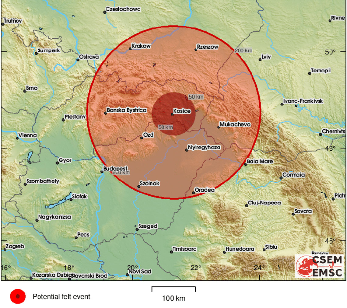Trzęsienie ziemi na wschodzie Słowacji było odczuwalne w Polsce